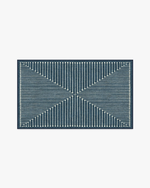 Jonathan Adler Inkdrop Lapis Blue Tufted Rug