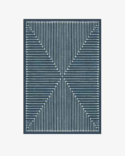 Jonathan Adler Inkdrop Lapis Blue Tufted Rug