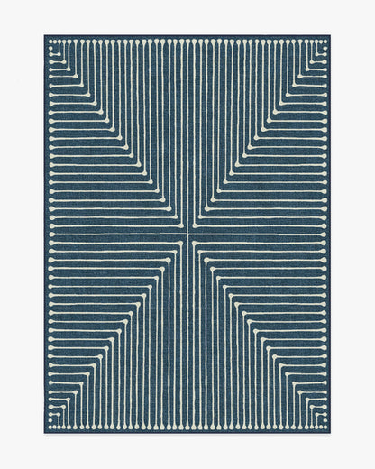 Jonathan Adler Inkdrop Lapis Blue Tufted Rug