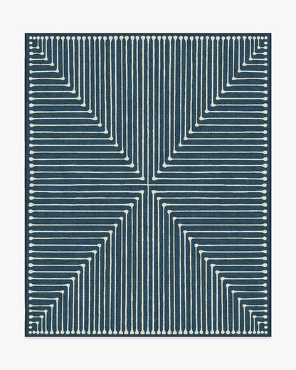 Jonathan Adler Inkdrop Lapis Blue Tufted Rug