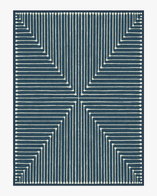 Jonathan Adler Inkdrop Lapis Blue Tufted Rug