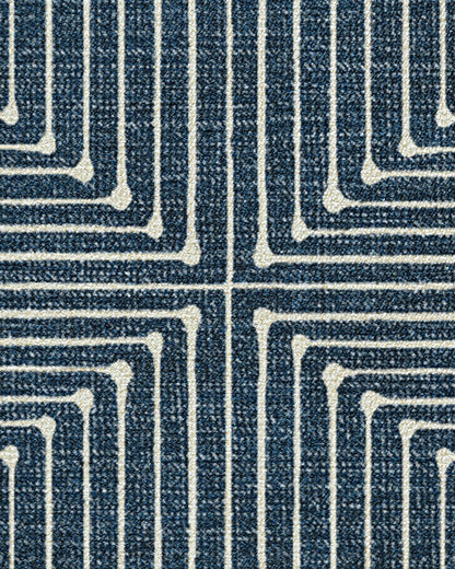 Jonathan Adler Inkdrop Lapis Blue Tufted Rug