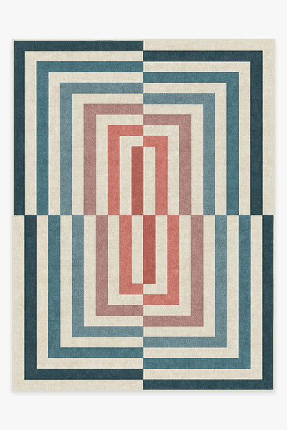 Jonathan Adler Op Art Teal Tufted Rug