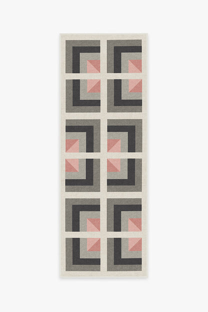 Simone Charcoal Pink Tufted Rug