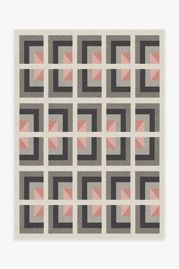 Simone Charcoal Pink Tufted Rug