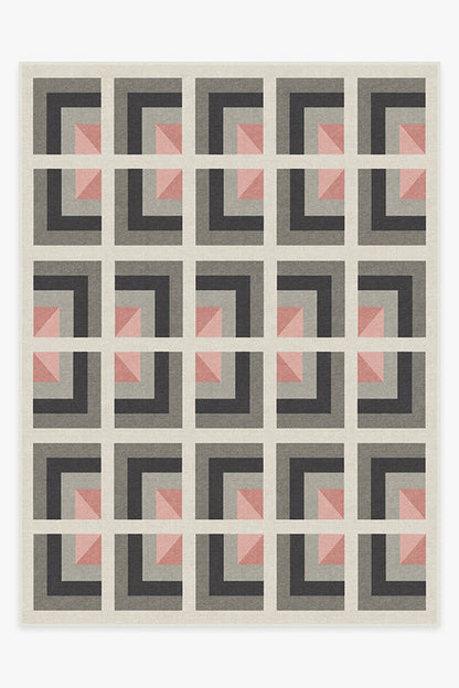 Simone Charcoal Pink Tufted Rug