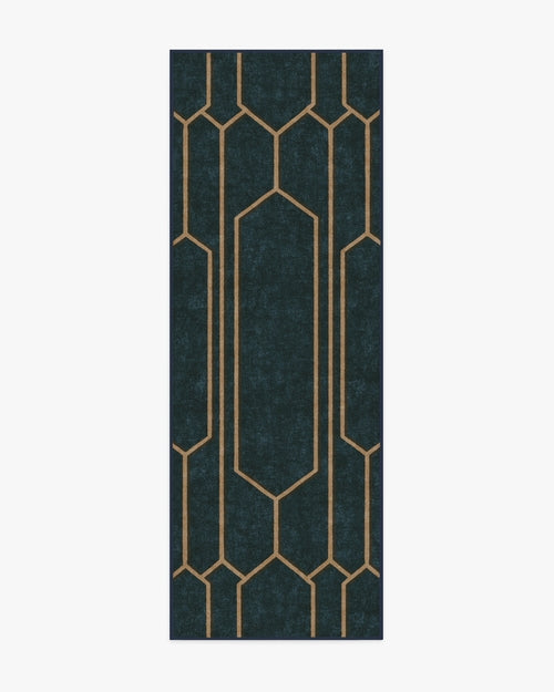 The Hiltons Bryant Marine Blue & Gold Tufted Rug