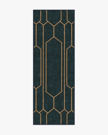 The Hiltons Bryant Marine Blue & Gold Tufted Rug