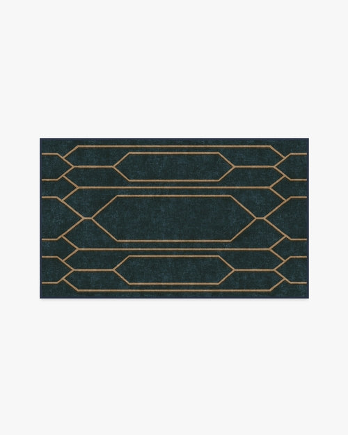 The Hiltons Bryant Marine Blue & Gold Tufted Rug