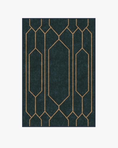 The Hiltons Bryant Marine Blue & Gold Tufted Rug