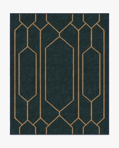 The Hiltons Bryant Marine Blue & Gold Tufted Rug