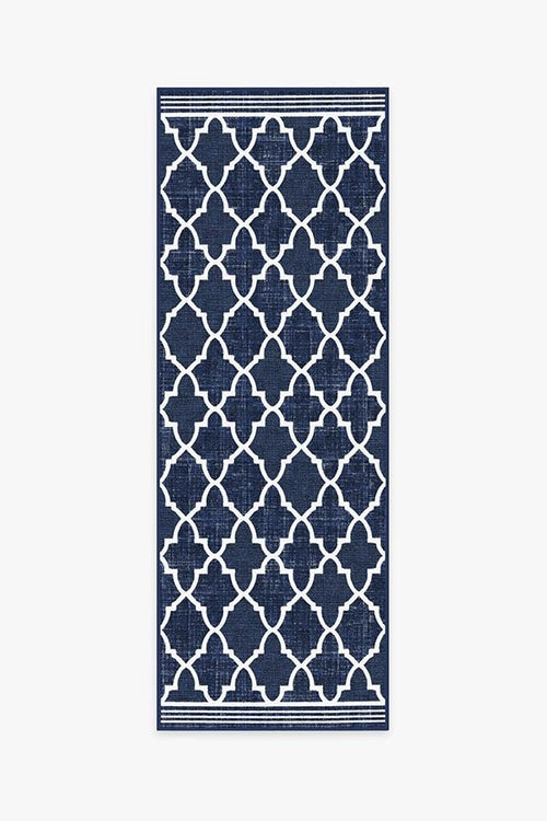 Outdoor Varia Trellis Royal Blue Rug