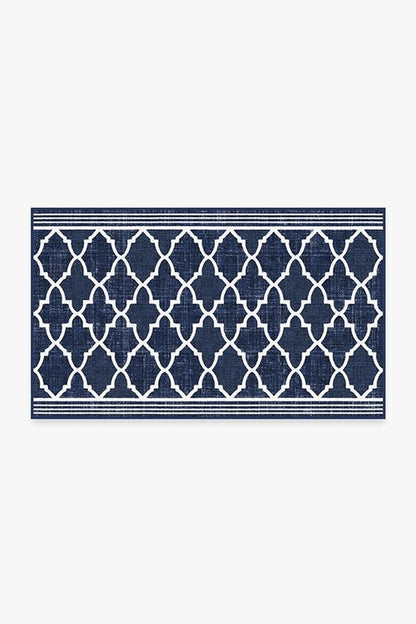 Outdoor Varia Trellis Royal Blue Rug