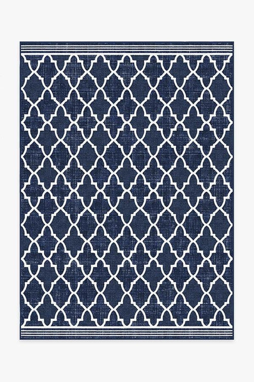 Outdoor Varia Trellis Royal Blue Rug