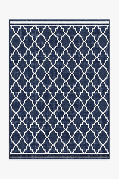 Outdoor Varia Trellis Royal Blue Rug