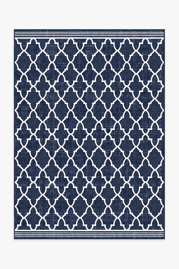 Outdoor Varia Trellis Royal Blue Rug