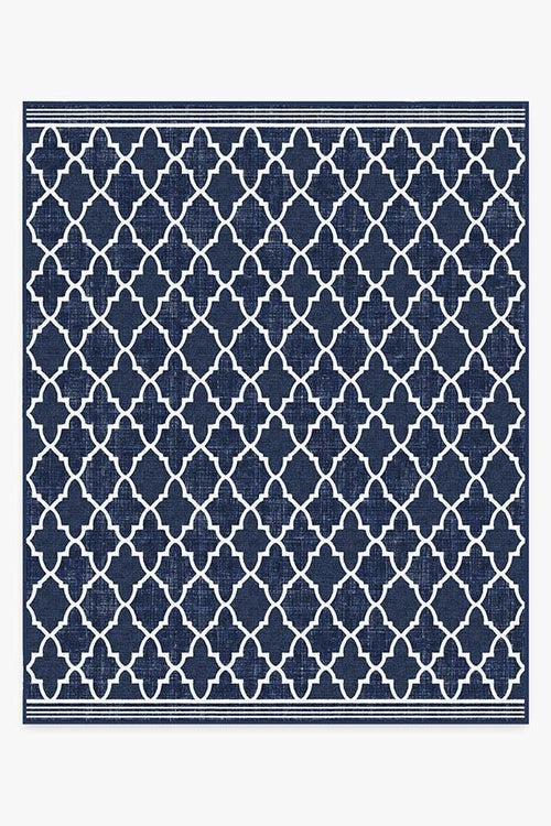 Outdoor Varia Trellis Royal Blue Rug