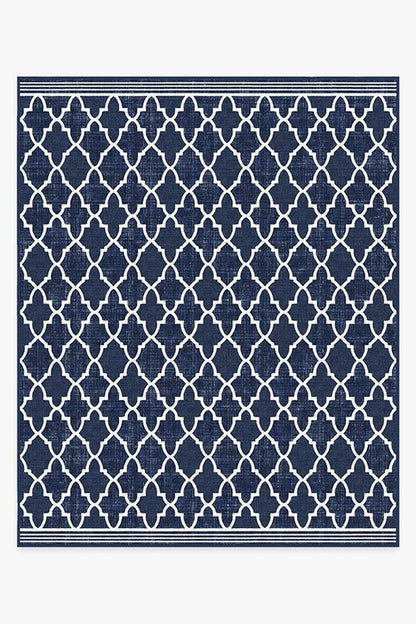 Outdoor Varia Trellis Royal Blue Rug