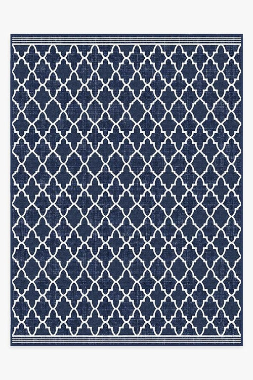 Outdoor Varia Trellis Royal Blue Rug