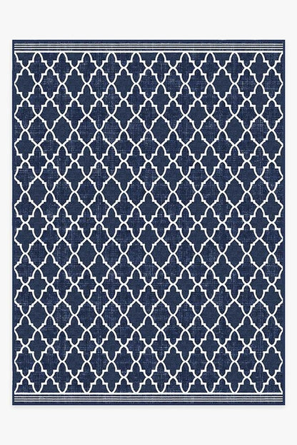 Outdoor Varia Trellis Royal Blue Rug